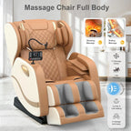 Track Massage Chair Full Body, Zero Gravity Recliner | 12 Fix Rollers, 8 Airbags, 15 Auto Programs, Foot, Custom