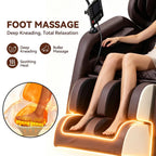 2026 Zero Gravity Full Body Massage Chair Recliner with 10 Rollers Airbags Heating Foot Massage Bluetooth Speaker, Custom