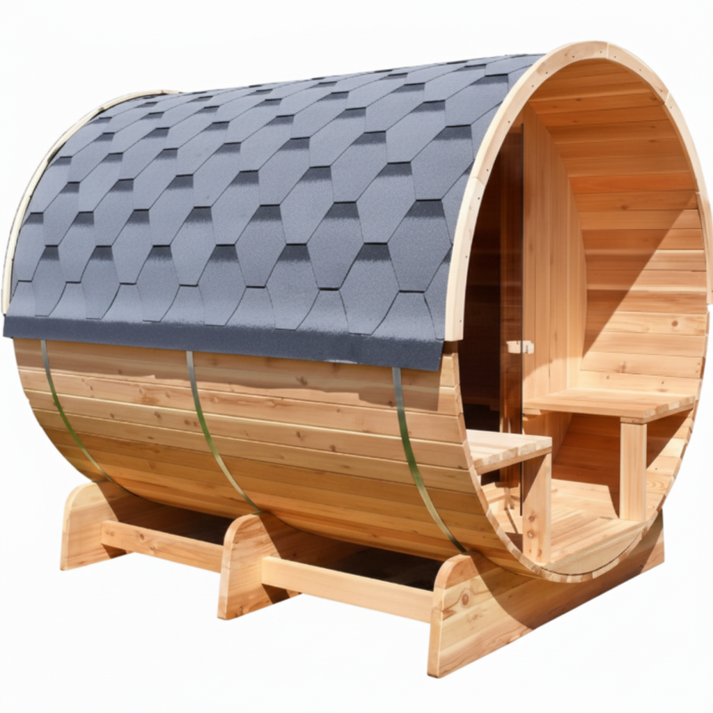 ArcTherm ShingleWrap Barrel Sauna