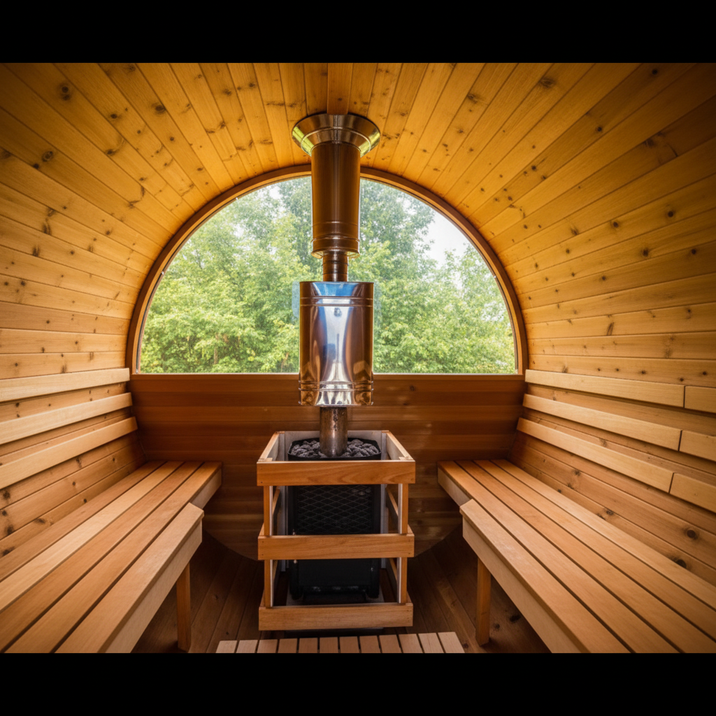 HavenHoop Rustic Barrel Sauna