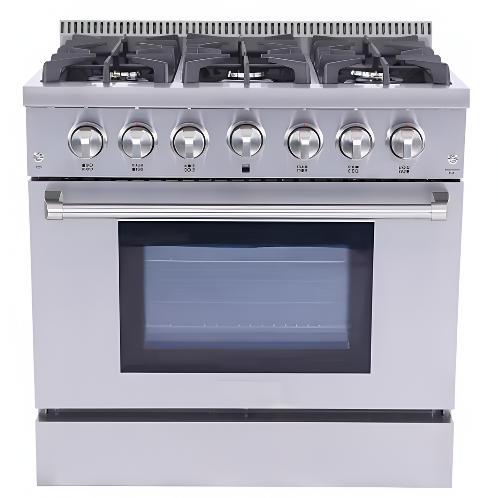 Crownford Atelier Pro 6-Burner Stainless Gas Range & Oven