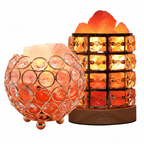 Aurum Luce Dual Crystal Salt Lamp Set