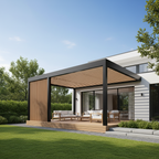 Solara Nordic Slatted Modern Pavilion