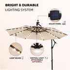 Solaraire Nocturne Solar-LED Cantilever Umbrella